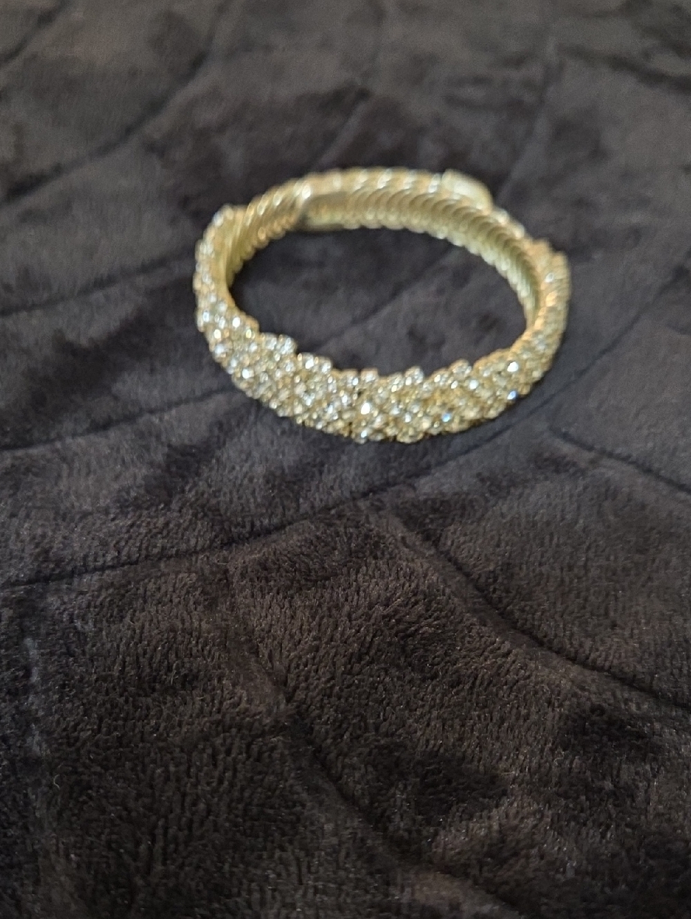 Silver Crystal Pavé Stretch Bracelet - Women Jewelry